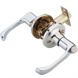 Qrity Lever Door Handle Lock, Bathroom Door Handle with Lock, for Use of Entry, Passage, and Bathroom (with Key), Latch Size 60/70mm