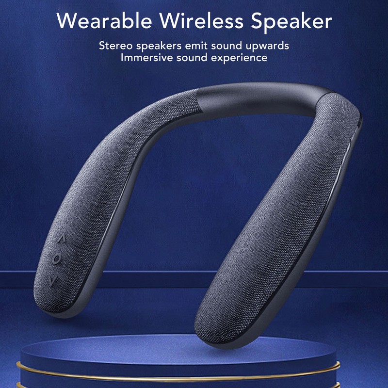 Bluetooth Neckband Speaker Stereo Noise Cancelling Hands Free Wireless Wearable