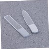 Minkissy 2pcs Professional Crystal Nail File Double-Sided Glass Nail Polishing