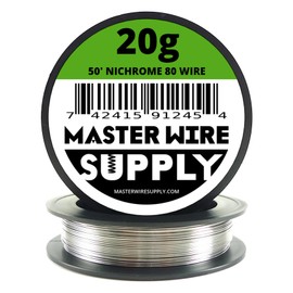 Nichrome 80-50' - 20 Gauge Wire - 50ft - 0.81mm - 0.032in - Made in USA - Master Wire Supply