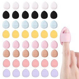 wowjimi 40 Pcs Water Drop Shape Cushion Funde Makeup Sponge Wet and Dry Mini Puff Finger Puff Finger Puff