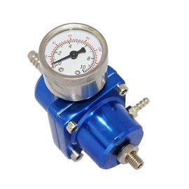 Adjustable Fuel Pressure Regulator with Gauge Hose 0-140 PSI Universal 6AN FPR Kit Aluminum