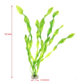 Bitray Artificial Seaweed Decor, Simulation Plastic Seaweed Water Plants Kelp Grass Used for Household and Office Aquarium,12 Inch (10 PCS)