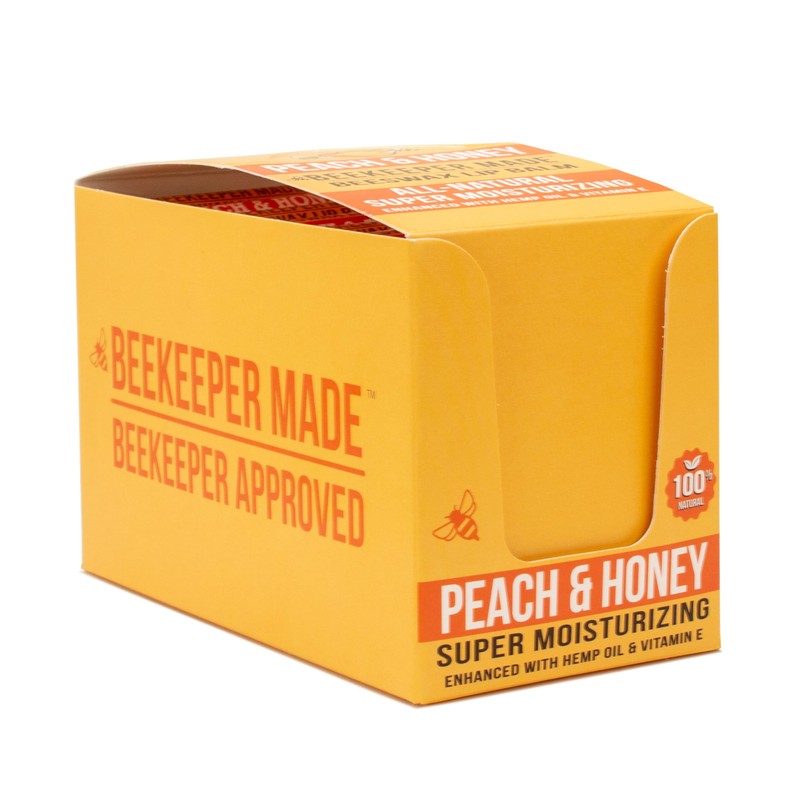 Beekeeper Made Beeswax Bulk Lip Balm, Peach, 40 Count