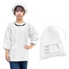 SINCE1953 TRENDY 3-Piece Set (Luncherwear, Lunch Hat, Drawstring), White, Plain,
