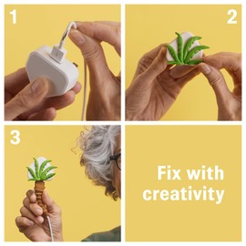 Tesa Sugru Super Glue - Waterproof Wood Glue for Home Improvement & Crafts - Use as a Poster Putty or Silicone Adhesive for Repairing & Bonding - 3 Pack - Black, White + Grey (3.5g/ea)