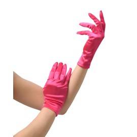 DF Gallery HE79232 Gloves, Accessories, Dance Items, Short, Satin, Stretch, cherry pink