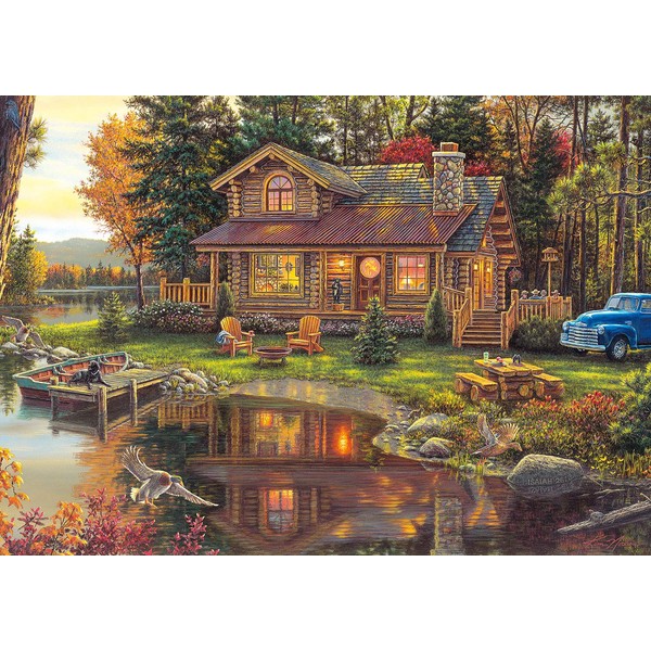 Buffalo Games - Kim Norlien - Peace Like a River - 300 Large Piece Jigsaw Puzzle with Hidden Images, Multicolor