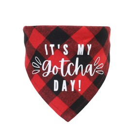 Dog Birthday Bandana Gotcha Day Pet Scarf,Dog Adoption Bandana for Boys and Girls Dogs,Cats,Scarf Bibs Accessories for Pet Birthday Gift (Red)
