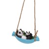 Swing Panda Statue Mother and Baby Panda Lying On The