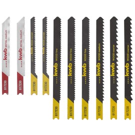 KWB 10-PIECE U-SHAFT JIGSAW BLADE SET - UNIVERSAL SET FOR NON-FERROUS METALS AND WOOD