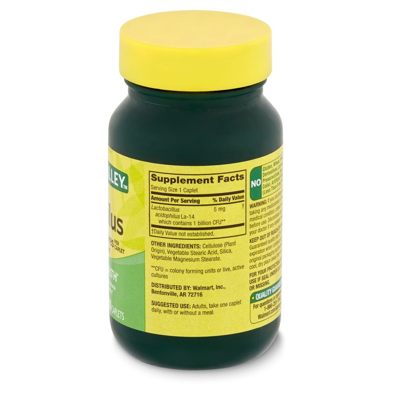 Spring Valley Probiotic Acidophilus Dietary Supplement, 30 Count