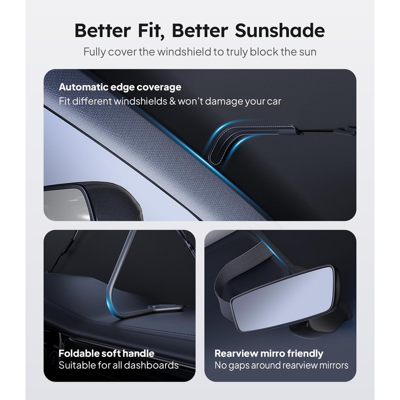2025 Ice-Shield Car Windshield Sun Shade [100% Sun Block, 4th-Gen