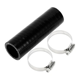 X AUTOHAUX Straight Coupler Silicone Hose with Clamps 1.26" ID 5" Length 0 Degree Car Silicone Hose Coolant Hose 4-Ply 5mm Thickness Air Intake/Turbo/Intercooler Piping Tube Black 1 Set