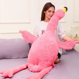 Labauxite Flamingo Stuffed Animal Plush Pillow,Pink Flamingo Soft Plush Doll Toys,Gift for Kids and Adults (62in)