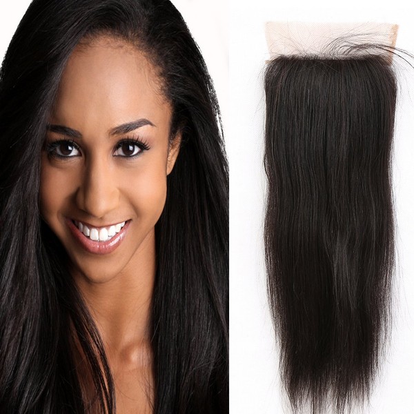 Sent Hair Silk Base Lace Closure 4x4 Straight Brazilian Virgin