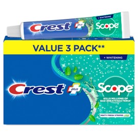 Crest Crest Complete Whitening Toothpaste Plus Scope Minty Fresh, 360 mL (Pack Of 3)