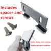 2 PCS Gray Plastic Shower Door Bottom Hook Guide with