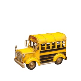 School Bus Yellow 世田谷 Base Tin U. s. Miniature Tin Car American goods Vintage Retro Classic