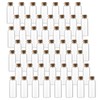 LGEGE 12ml Mini Plastic Bottles with Corks Stoppers 50Pcs Set,