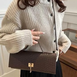 Shoulder Bag for Women Vintage Handbag Retro Classic Small Purse Underarm Tote Handbag Mini Clutch Purse Top-Handle Bag Coffee