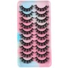 10 Pairs Russian Strip Lashes 6D False Eyelashes Fluffy Natural
