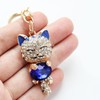 SunAge Keychain Cat Jewelry Rhinestone Cat Design Cute Key Chain