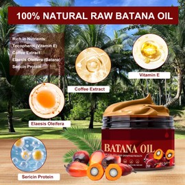 Batana Oil for Hair, Natural Batana Oil from Honduras for Hair Growth and Repair, Prevents Hair Loss and Increases Hair Density for Men and Women, 120 ml