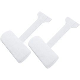 Kigley 2 Pcs Chaise Lounge Headrest Pillow for Patio Outdoor Pool Headrest Pillow Quick Drying Lounger Supplies for Adult with Non Slip Weighted Tail (White)