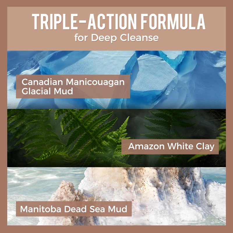 NING DERMOLOGIE Clay Mask for Face Sensitive Skin: Triple Mud