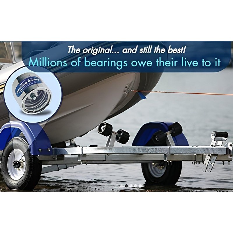Bearing Buddy (4) 1.980 Boat Trailer Genuine Chrome with Protective