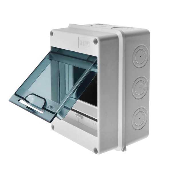 Semetall Distribution Protection Box 5 Way,ABS Plastic Transparent Cover IP65