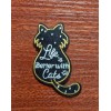 Unbranded Life is Better with Cats Patch Silhouette Embroidered Iron