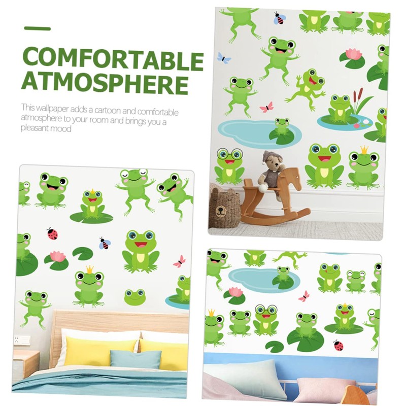 HAPINARY Cute Frog Wall Decals 4 Sheets Frog Wall Sticker