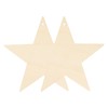 8Pcs Wooden Star Ornaments Blank Unfinished Small Christmas Tree Hanging