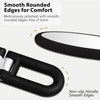 Jaasuee Black Magnifying Handheld Mirror Double Sided, 1X & 15X