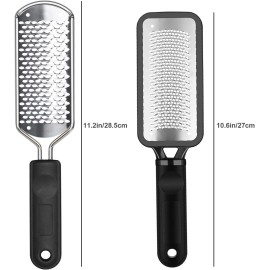 ALOCKMA 2Pcs Pedicure Foot File Rasp Callus Remover Steel