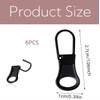 6 Pack Zipper Pull Replacement, Detachable Metal Zipper Pulls Repair