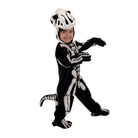UNDERWRAPS boys Toddler's T-rex Skeleton - Fossil Costume, Black/White, Extra Large 4-6 US