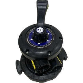 Waterway Plastics WVS003B Swimming Pool Sand Filter Multiport Valve Split Nut Style, Black