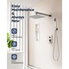 Arofa 12 Inch Shower Faucet Set, Brushed Nickel Rain Shower