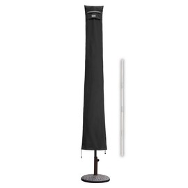 Sekey Parasol Protective Cover with Pole, Cover for Diameter 400 cm / 240 x 330 cm, Garden Umbrella with Ventilation Holes, Cover for Market Umbrella/Balcony Umbrella, Waterproof