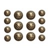 14PCS Clothes Button - 8Pcs×20mm and 6Pcs×25mm Lion Head Metal