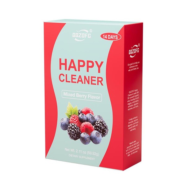 QQZOFG Happy Cleaner - Superfood Powder, Probiotic , Digestive Enzymes,