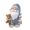 Sleepy Bedtime Gnome Statue, Charming Gnome Holding Cuddly Bear and