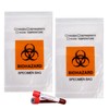 Klmnop 150Pcs Biohazard Specimen Bags, 6x9.8in with Biohazard Logo Printing,