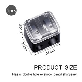 Makeup Sharpener Pencil Sharpener, Cosmetic Sharpener, Pencil Sharpener, for Eyebrow Pencil, Pencil, Lip Liner Pencil, Eyeliner, Precision Blades, Handy for On the Go (2)
