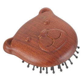 IWOWHERO Handheld Bear-shaped Massage Hair Brush Scalp Scrubber for Multi-function Comb for Massaging Lightweight and Portable Hair Care Tool