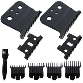 2 Pack Replacement Blades for Andis #04710#04521 T-outliners (Black Steel T Blade + Black Steel Blade) - by Huoptl