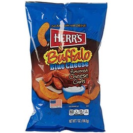 American Herr's Buffalo Blue Cheese Flavour Cheese Curls: 198.5g, (7oz) Bag